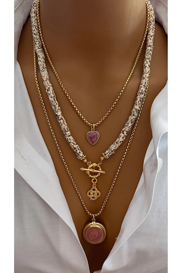 Fimo boncuk çoklu kolye - 1