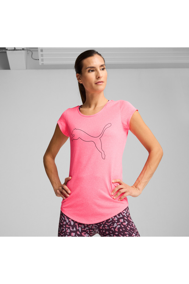 تي شيرت PERFORMANCE HEATHER CAT - Sunset Glo - 1