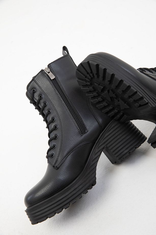 Siyah Mat Kadın Bot & Bootie 18476 - 2