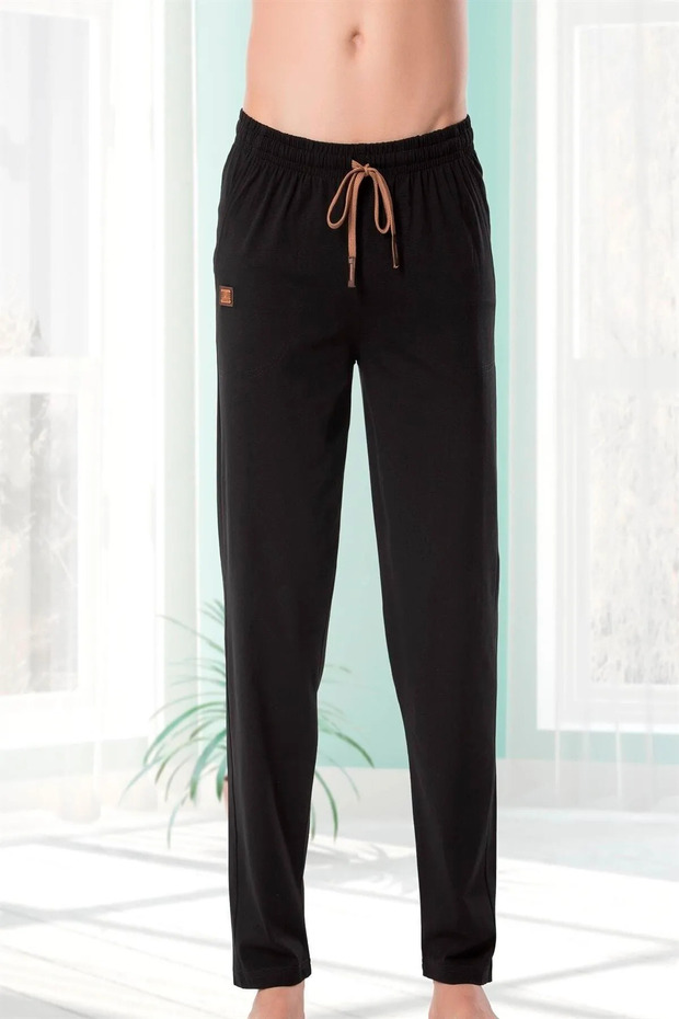 %100 PAMUK BATTAL BEDEN ERKEK TEK ALT PİJAMA 120 - 1