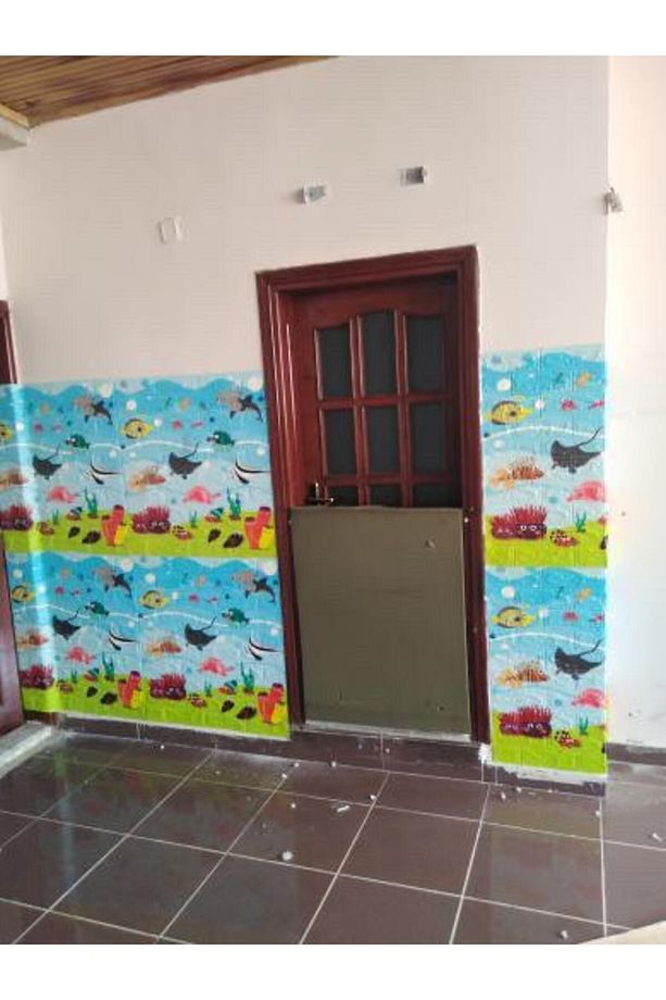 70x77cm (0,53m2) Kendinden Yapışkanlı Çocuk Odası Esnek Sünger Duvar Paneli - 6