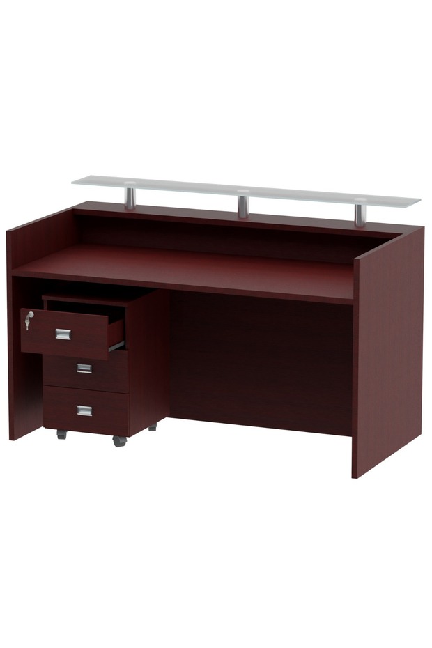 Harrera R06-18 Modern Reception Desk Apple Cherry
