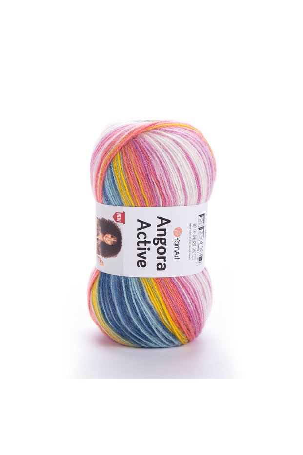 Angora Active New - Ebruli Hand Knitting Strip Ebruli-858