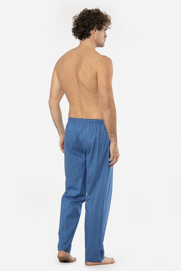 Ekoseli Erkek Tek Alt Pijama, Cep Detaylıdır, %95 pamuk %5 Likralı - 4
