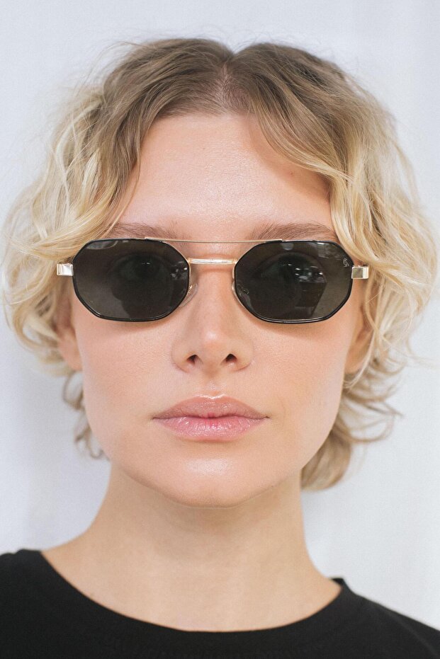 Marny Gold Green Sunglasses