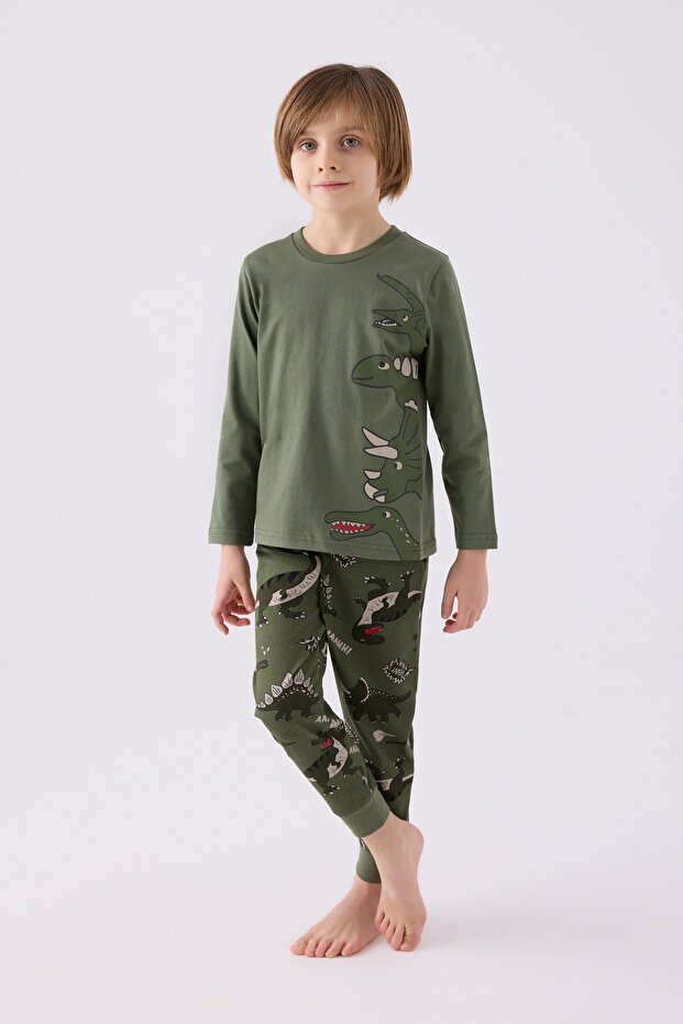 Boy's Pajama Set - Single Jersey Woven - 1