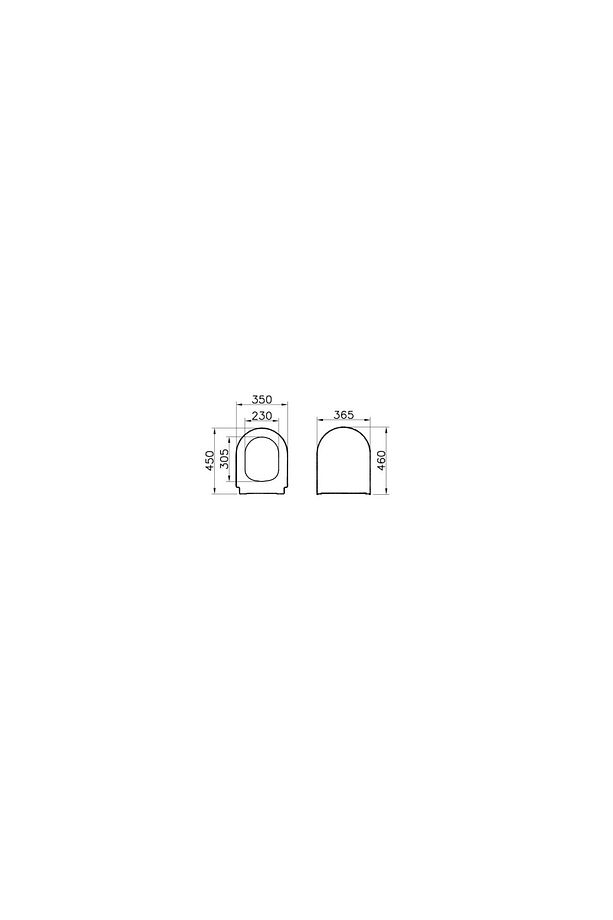 Vitra 85-003-009 Sesyok Klozet Kapağı, Yuvarlak Form, Yavaş Kapanır, Beyaz - 4