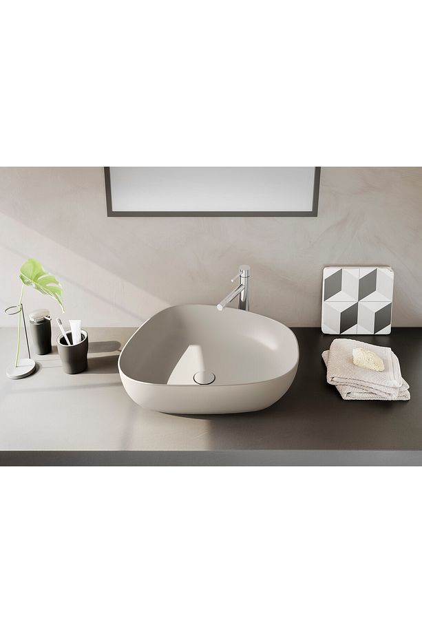 Outline recycled 7991b066-0016 Çanak Lavabo, Mat Bej - 2