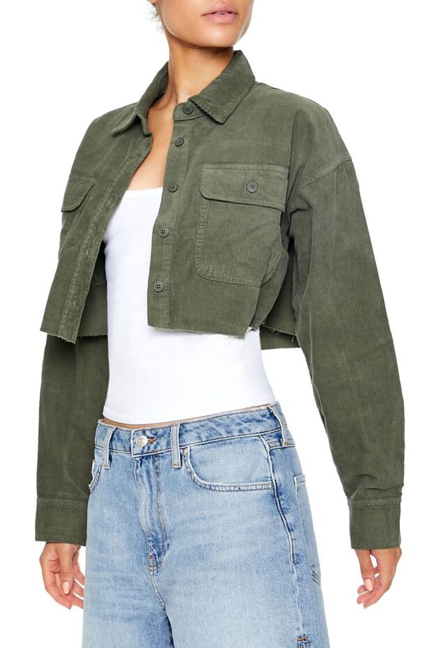 Kadife Crop Gömlek - 3