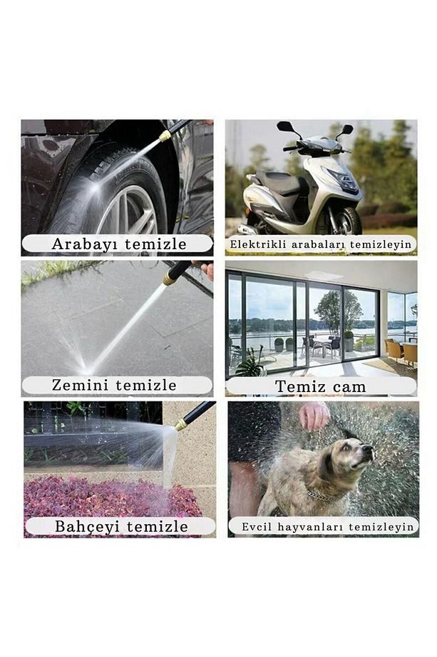 Yüksek Basınçlı Ayarlanabilir Köpük Hazneli Su Tabancası Bahçe Oto Yıkama Tabancası - 7