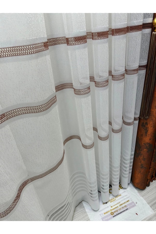 Nivemeshome Letonya 1/3 Sık Pileli Örme Tül Perde Apm - 5