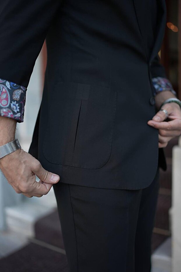 İSPANYOL YAKA TORBA CEP TAKIM ELBİSE - 6