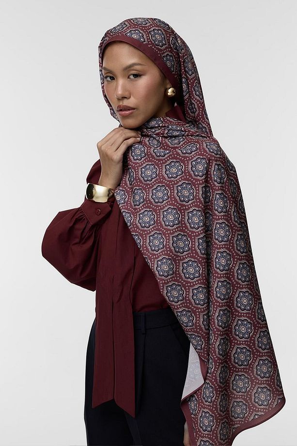 Daily Print Şal Ruby Desenli - 3