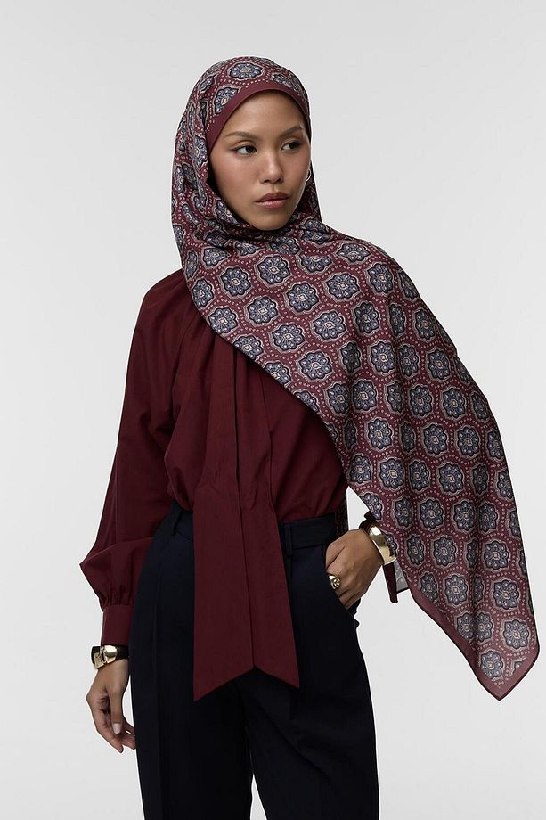 Daily Print Şal Ruby Desenli - 4