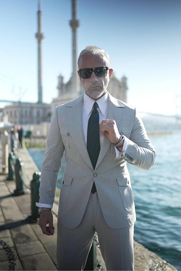 İSPANYOL YAKA SAFARİ TAKIM ELBİSE - 2