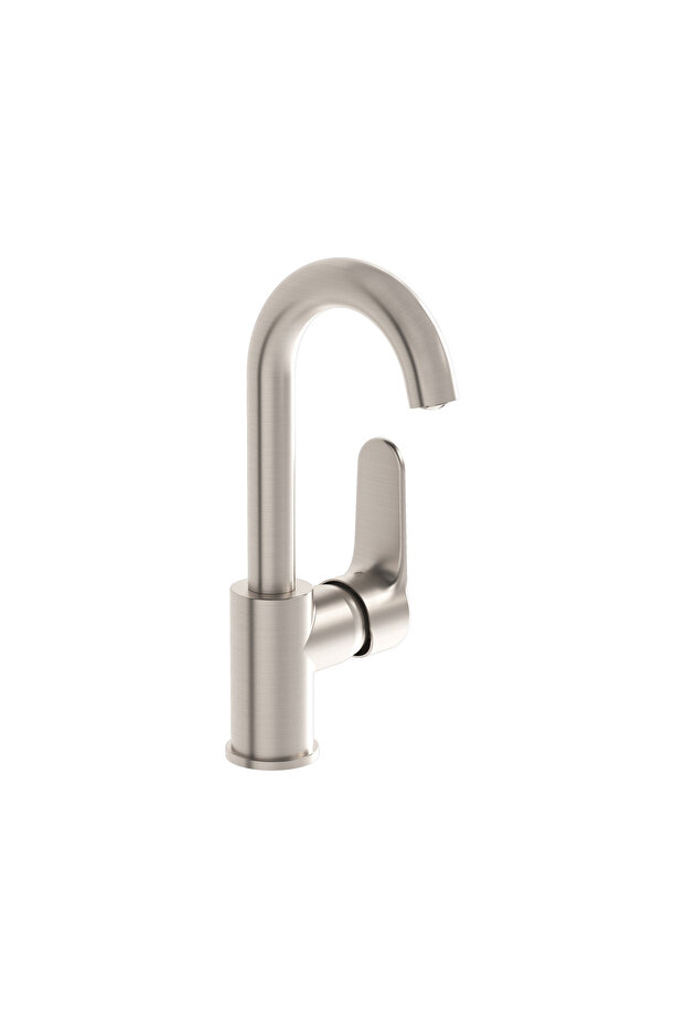 Root Round A4275434 Swivel Spout Sink Faucet, Brushed Nickel