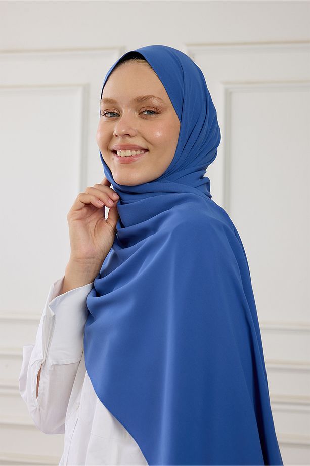 Medine İpeği Kantoron Mavisi Şal - 1