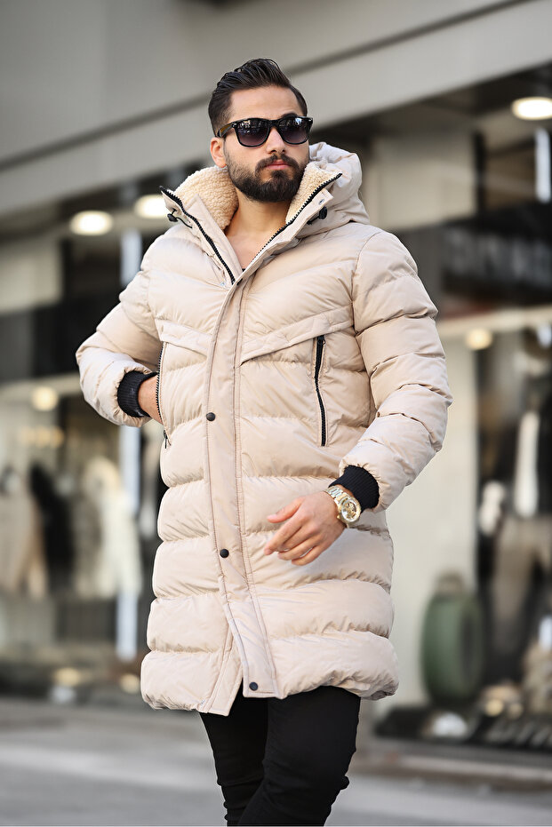Hooded Long Men's Puffer Coat 1150
