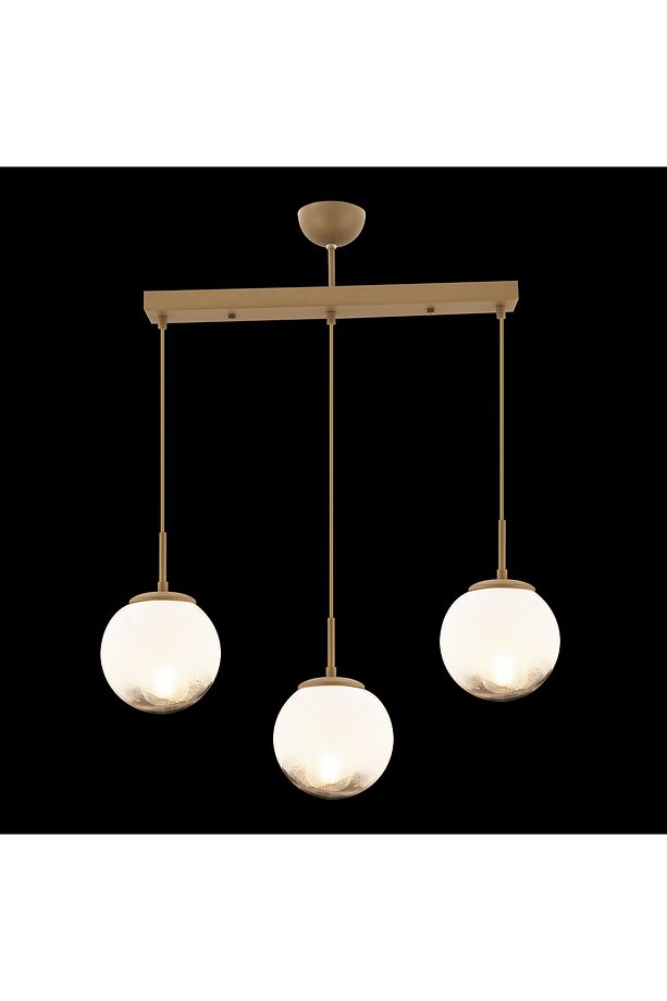 Mirsad 3Lü Sıralı Eskitme Tekli Retro Modern Sarkıt Avize - 4