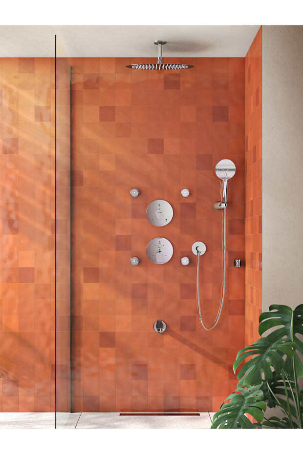 Origin A45649 Duş Dirseği, Kısa, Tavandan, Krom - 2