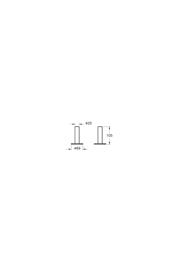 Origin A4489634 Tekli Diş Fırçalığı, Yerden, Fırçalı Nikel - 4