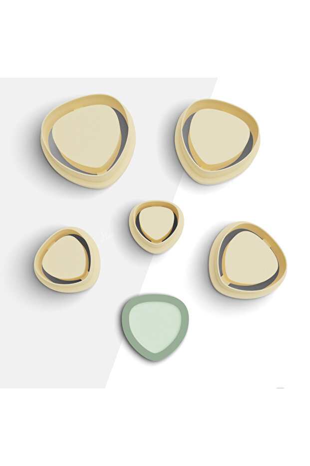 Embossed Round Polymer Clay Mold, Earring Mold, Clay Cutter, 5 Sizes, No: 929