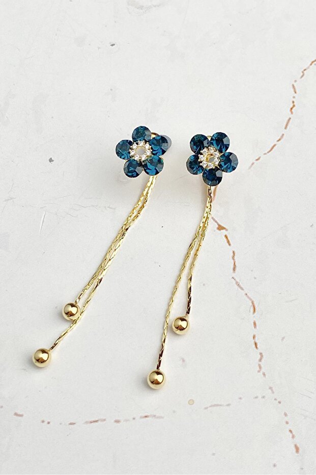 Çiçek Sallantılı Küpe - 1