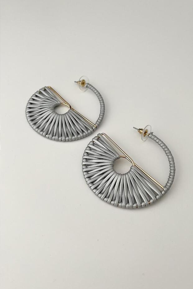 أقراط هوب سلسلة رمادية - 2