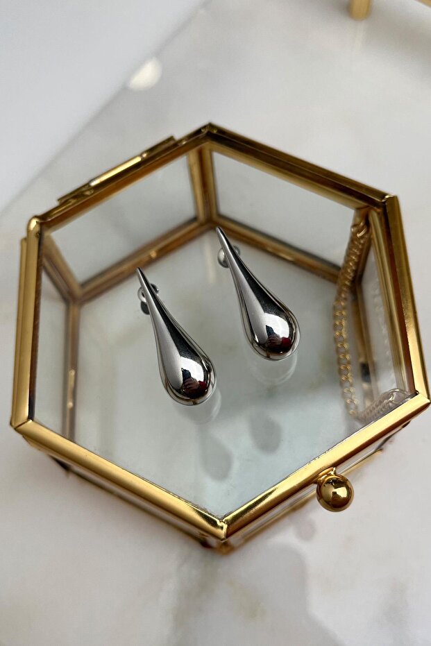 Flat Plate Drop Earrings(Size:3 cm) - 1