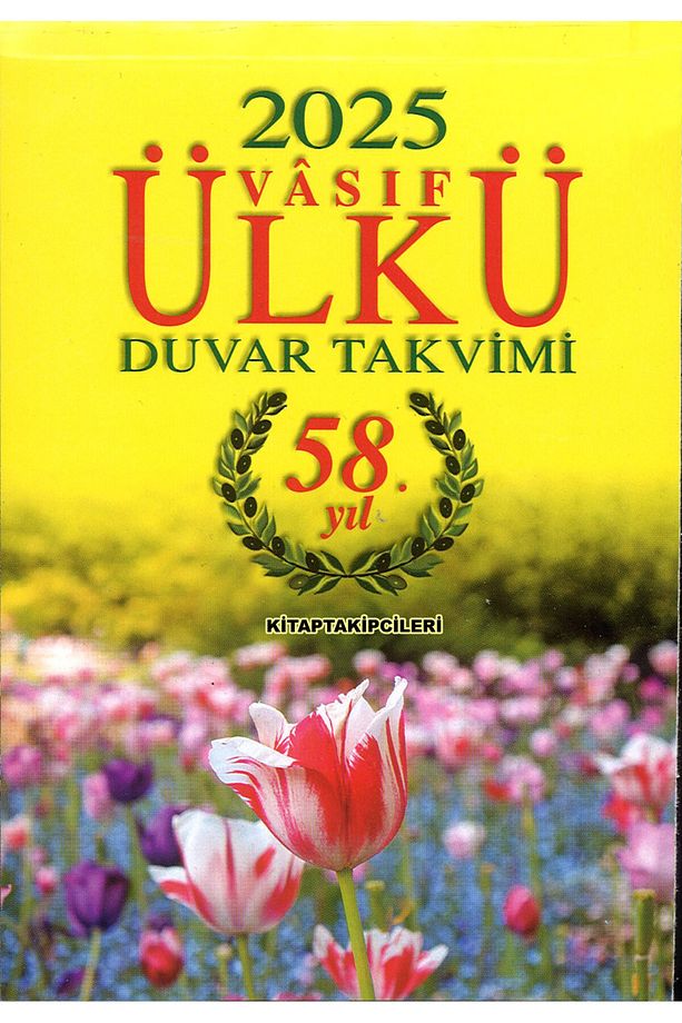 2025 Duvar Takvimi Vasıf Yapraklı Renkli Resimli Kuşe Kağıt Ülkü Vasıf 58. Yıl 365 Yaprak - 2