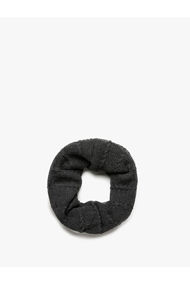 Men's Gray Braided Scarf - 1