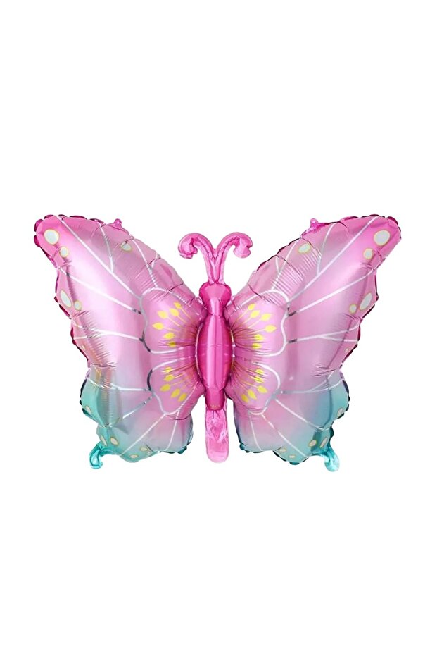 Spotted Pink Butterfly Foil Balloon 79X53 cm