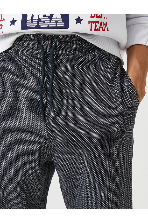 Jogger Eşofman Altı Beli Bağcıklı Cepli - 5