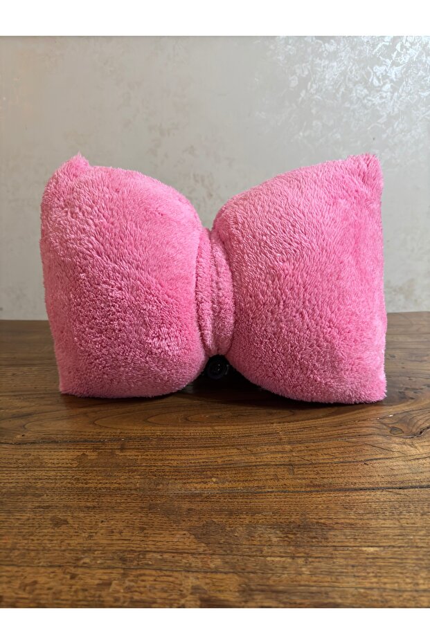 Pink Bow Throw Pillow - 1