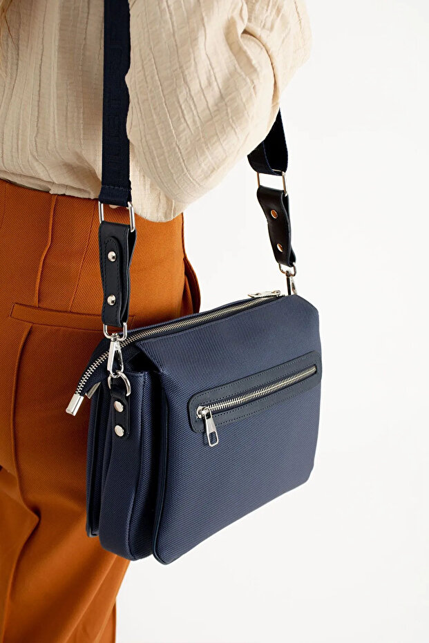 Women's Black Adjustable Long Strap Shoulder Bag-Rc6006