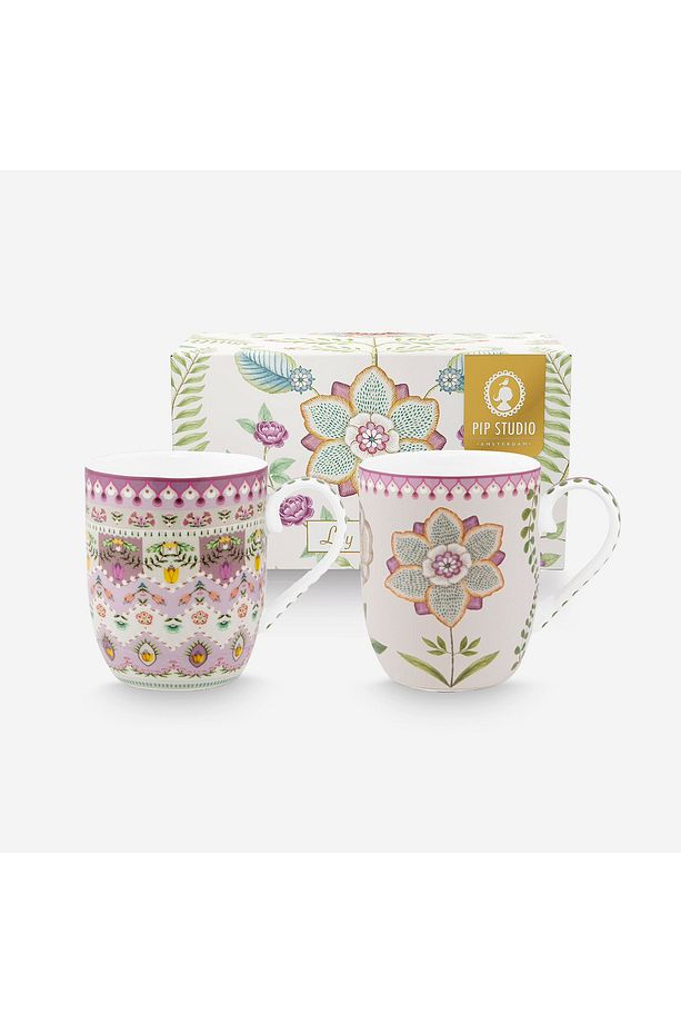 Lily & Lotus Mor Porselen Kupa Seti 145 ml - 1