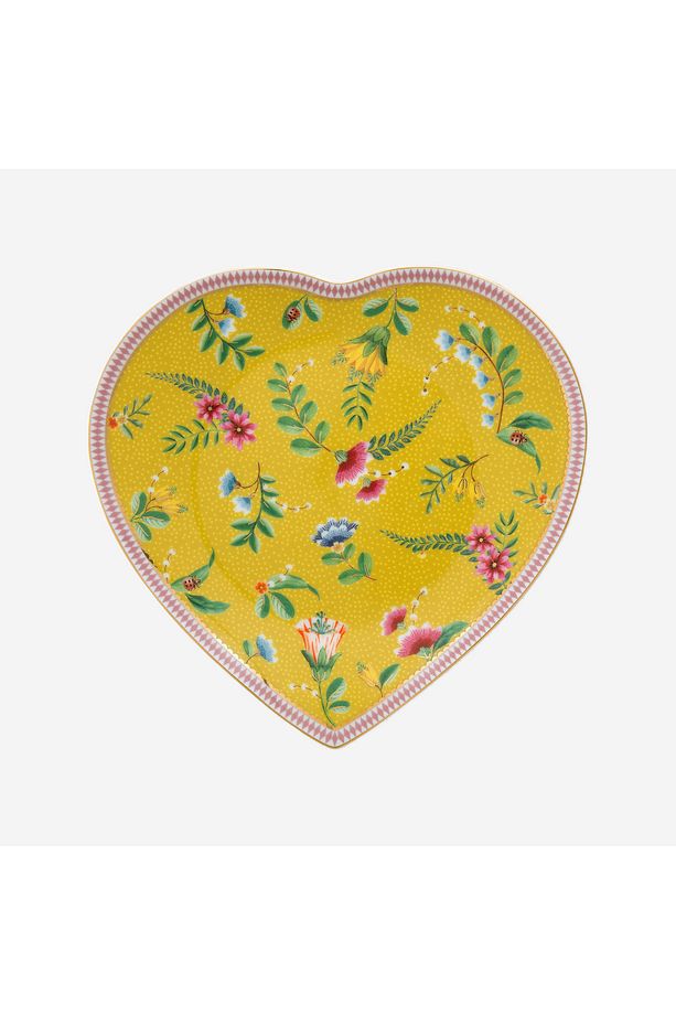La Majorelle Sarı Porselen Kalpli Tabak Seti 21,5 Cm - 6