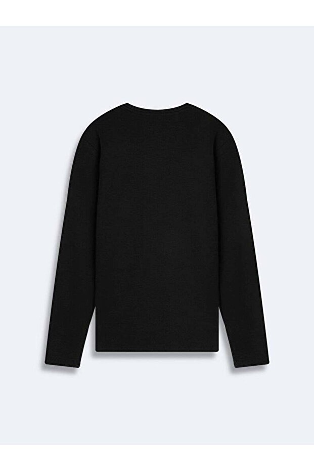 Kapüşonlu Fermuarlı Siyah Sweatshırt - 2