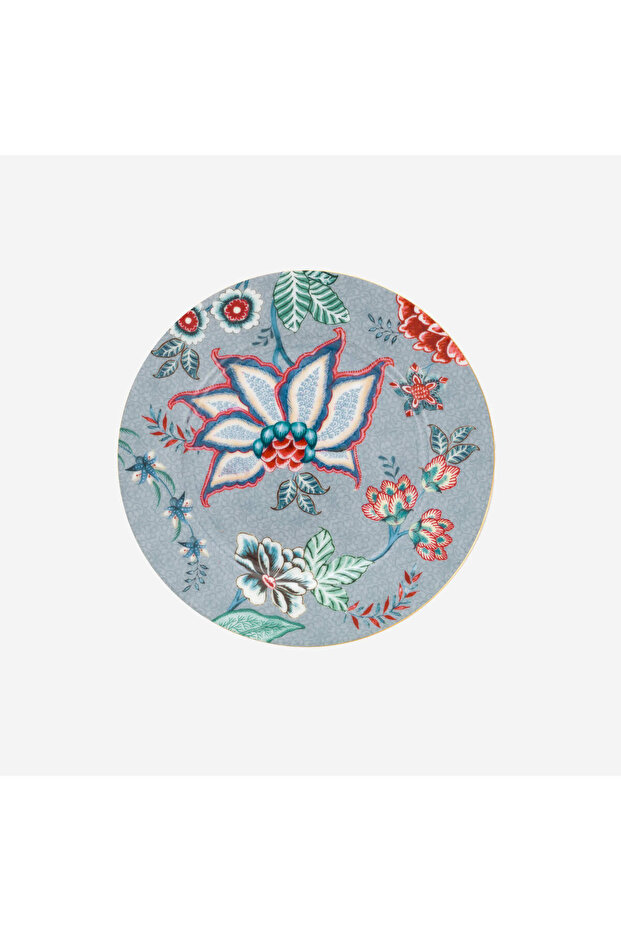 Flower Festival Blue Porcelain Cake Plate 17 Cm