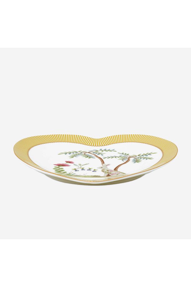 La Majorelle Sarı Porselen Kalpli Tabak Seti 21,5 Cm - 4