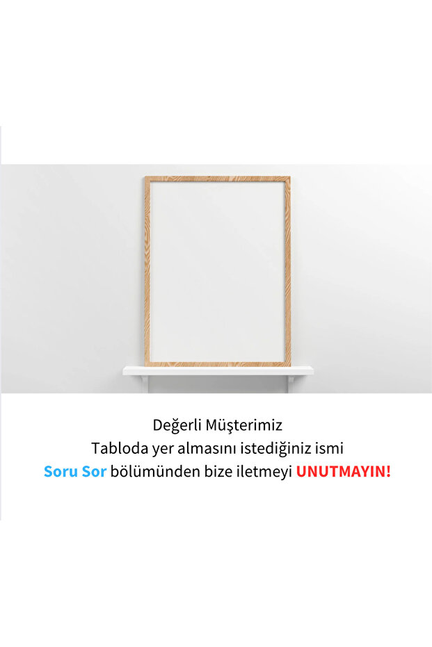 İsme Özel Minimal Sevgi Bağı Çerçevelği 3'lü Tablo Seti - Çiftlere Özel 3'lü Tablo Seti - 9