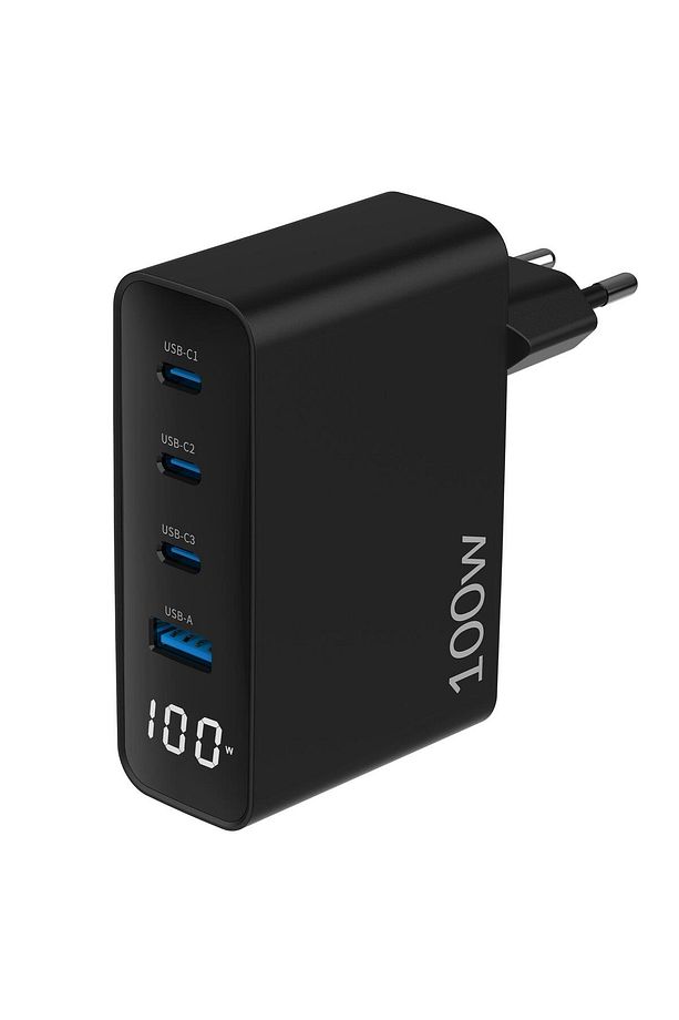 100w Gan Led Ekranlı 3 Type-c Usb-a Hızlı Şarj Cihazı Iphone & Macbook & Notebook Şarj Aleti - 3