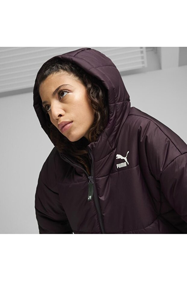 Classics Kadın Mor Kapüşonlu Mont - 4