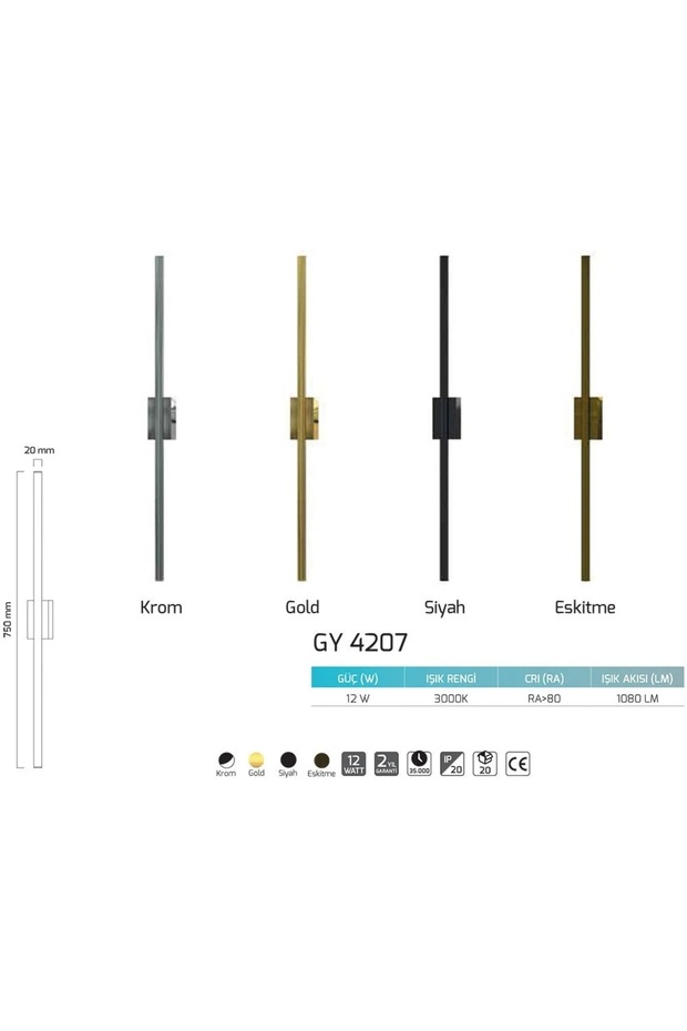 12w Dekoratif Led Aplik - 4207 - 6