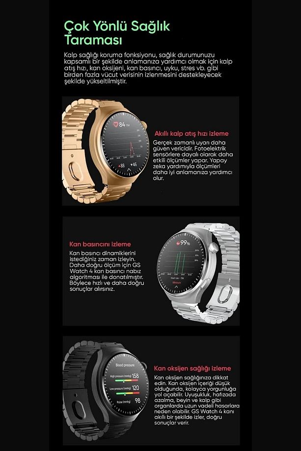 HW10 Pro 1.52 İnç 38 mm Yuvarlak Amoled Ekran Yapay Zeka Destekli Akıllı Saat - 4