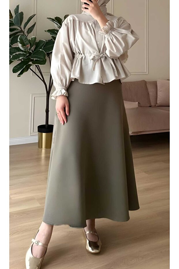 Women's Scuba Fabric Modest Skirt