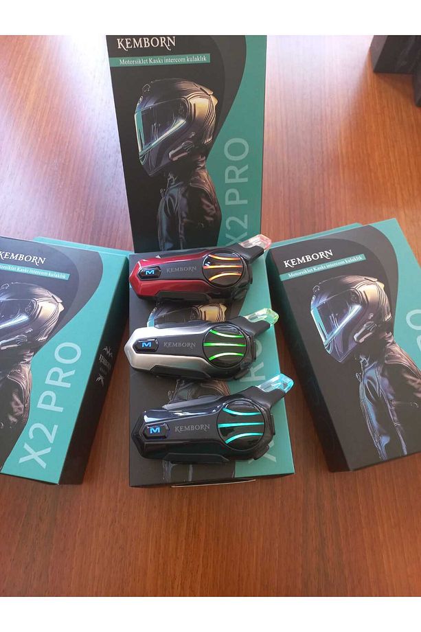 Motosiklet Kask Kulaklık Intercom Bluetooth 5.3 2 Kişilik 2adet Interkom Seti X2 Pro.moto... - 6