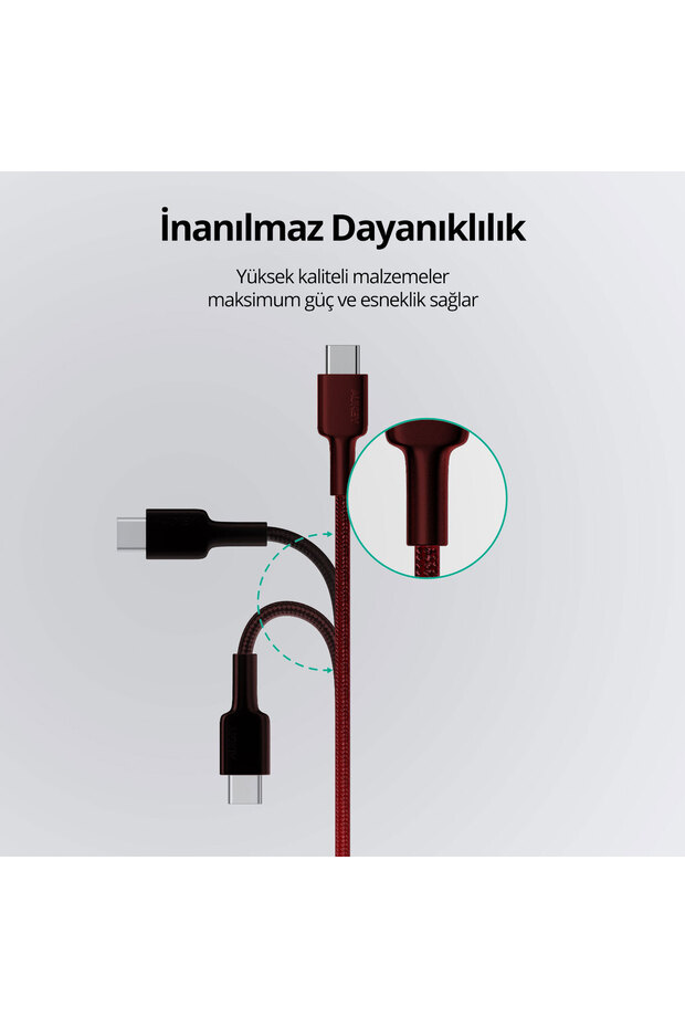 CB-CD45-BK PD Naylon Örgülü Type-C Type-C Şarj Kablosu 0.9M - 3