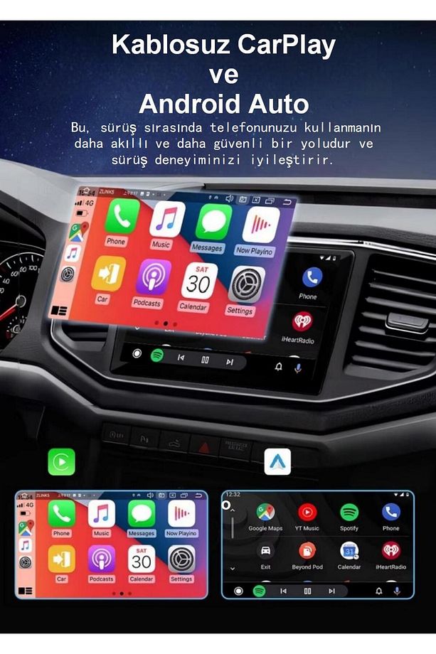 Honda-FD6-Civic-2007-2011Yıl Carplay/Navigasyon/gps/Geri vites arka görünümü ile/9 Inç/2+32GB - 5