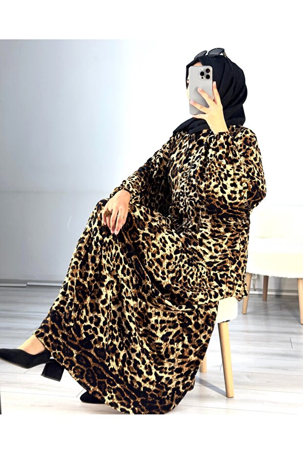 فستان بنمط ليوبارد - 1